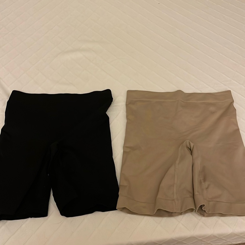 Shapewear shorts- black and tan